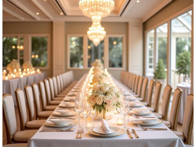 Dîner de mariage raffiné dans un château près de Paris